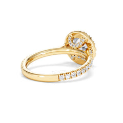 2.30ct Reina Lab Diamond Halo Engagement Ring in 18K Gold F/VS1