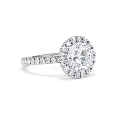 2.80ct Reina Lab Diamond Halo Engagement Ring in Platinum F/VS1