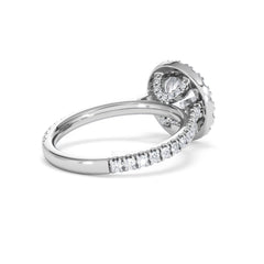 2.80ct Reina Lab Diamond Halo Engagement Ring in Platinum F/VS1