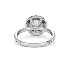 2.80ct Reina Lab Diamond Halo Engagement Ring in Platinum F/VS1