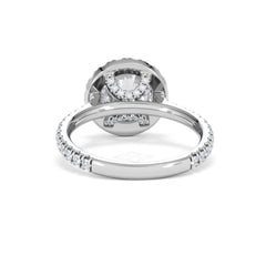2.80ct Reina Lab Diamond Halo Engagement Ring in Platinum F/VS1