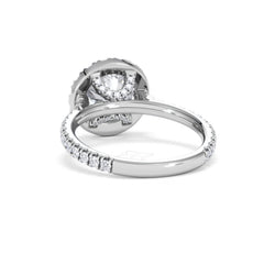 2.80ct Reina Lab Diamond Halo Engagement Ring in Platinum F/VS1