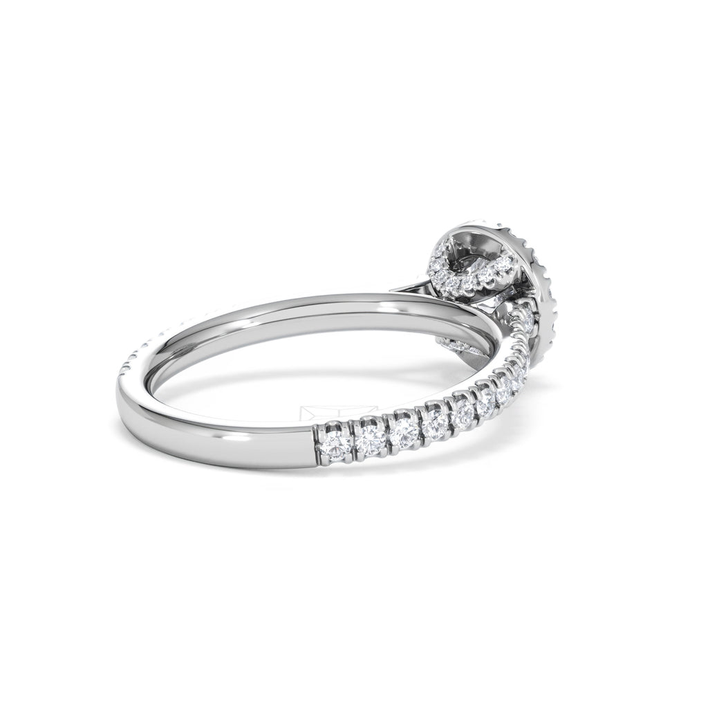 Reina Lab Diamond Halo Engagement Ring in Platinum 1.10ct F/VS1