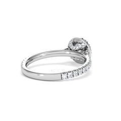 Reina Lab Diamond Halo Engagement Ring in Platinum 1.10ct F/VS1