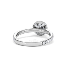 Reina Lab Diamond Halo Engagement Ring in Platinum 1.10ct F/VS1