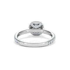 Reina Diamond Halo Engagement Ring in 18K White Gold 1.10ct G/SI2