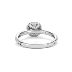 Reina Lab Diamond Halo Engagement Ring in Platinum 1.10ct F/VS1