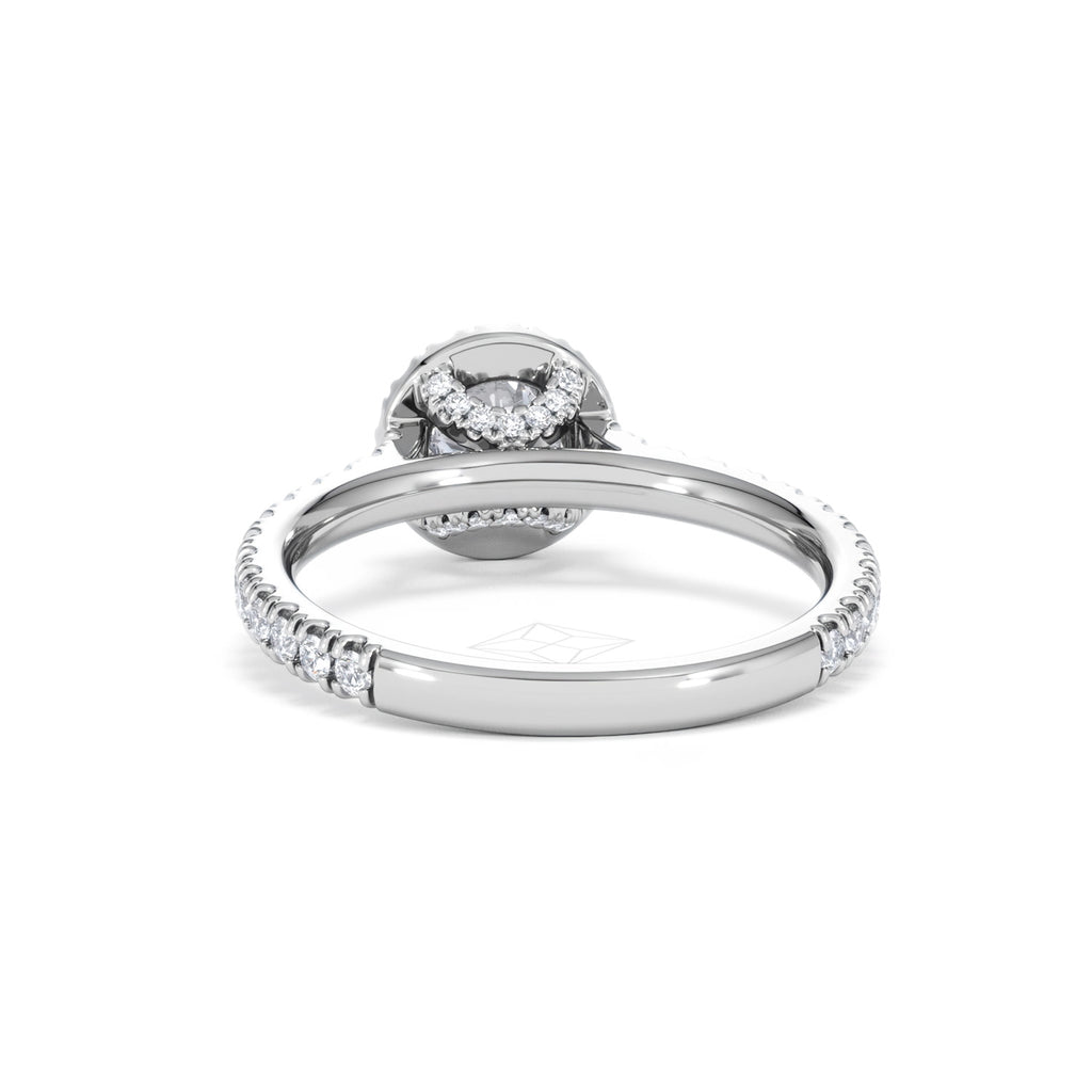 Reina Lab Diamond Halo Engagement Ring in Platinum 1.10ct F/VS1