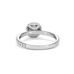 Reina Diamond Halo Engagement Ring in 18K White Gold 1.10ct G/SI2