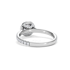 Reina Lab Diamond Halo Engagement Ring in Platinum 1.10ct F/VS1