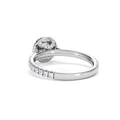 Reina Lab Diamond Halo Engagement Ring in Platinum 1.10ct F/VS1