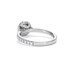 Reina Lab Diamond Halo Engagement Ring in Platinum 1.10ct F/VS1