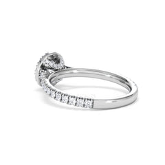 Reina Lab Diamond Halo Engagement Ring in Platinum 1.10ct F/VS1