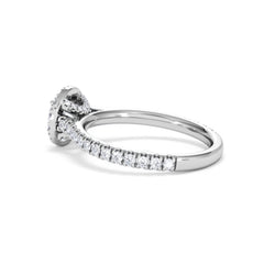 Reina Lab Diamond Halo Engagement Ring in Platinum 1.10ct F/VS1