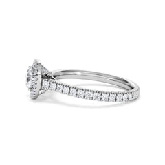 Reina Lab Diamond Halo Engagement Ring in Platinum 1.10ct F/VS1