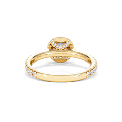 Reina Lab Diamond Halo Engagement Ring in 18K Gold 1.10ct F/VS1