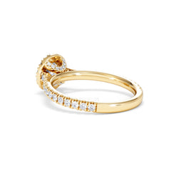 Reina Lab Diamond Halo Engagement Ring in 18K Gold 1.10ct F/VS1