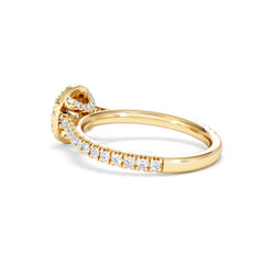 Reina Lab Diamond Halo Engagement Ring in 18K Gold 1.10ct F/VS1