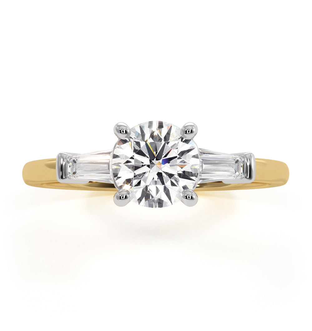 Isadora GIA Diamond Engagement Ring 18KY 0.90ct G/SI2