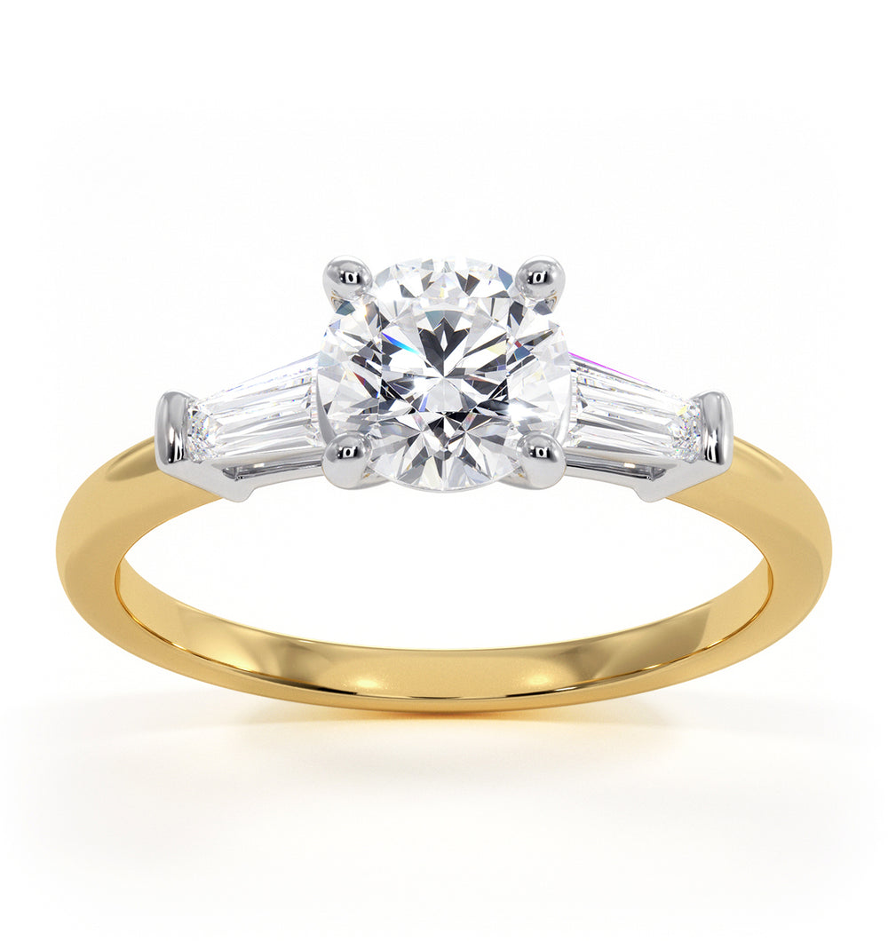Isadora GIA Diamond Engagement Ring 18KY 0.90ct G/SI2