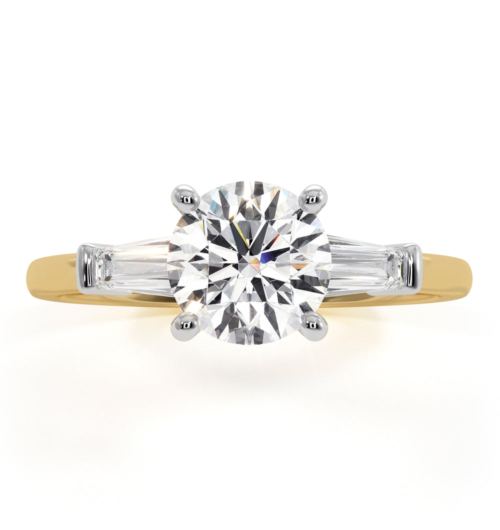 Isadora GIA Diamond Engagement Ring 18KY 1.25ct G/VS2
