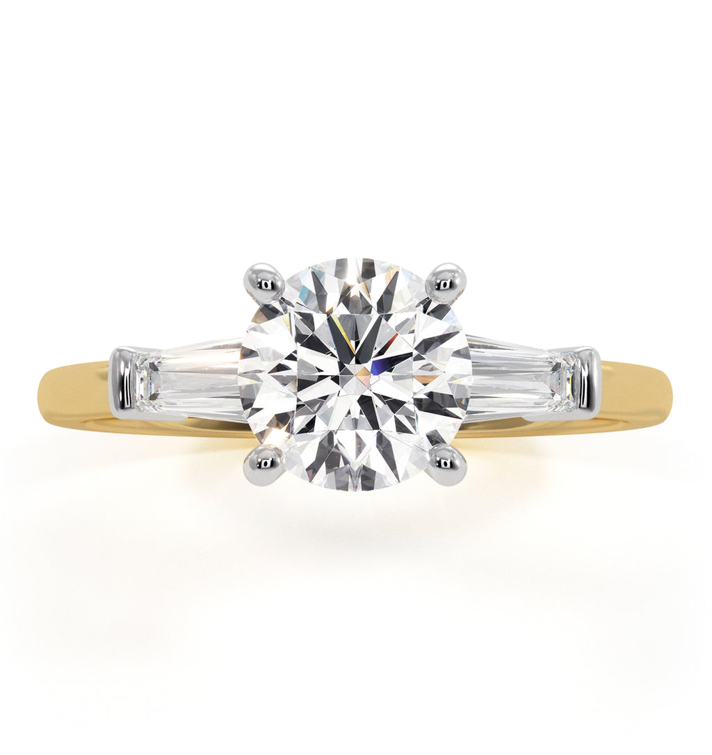 Isadora GIA Diamond Engagement Ring 18KY 1.25ct G/VS2