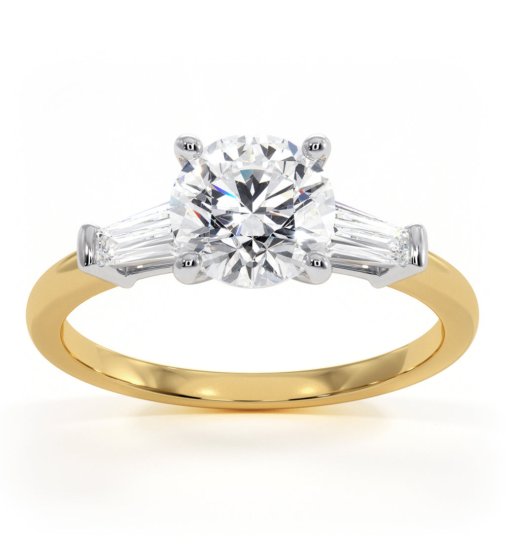 Isadora GIA Diamond Engagement Ring 18KY 1.25ct G/VS2