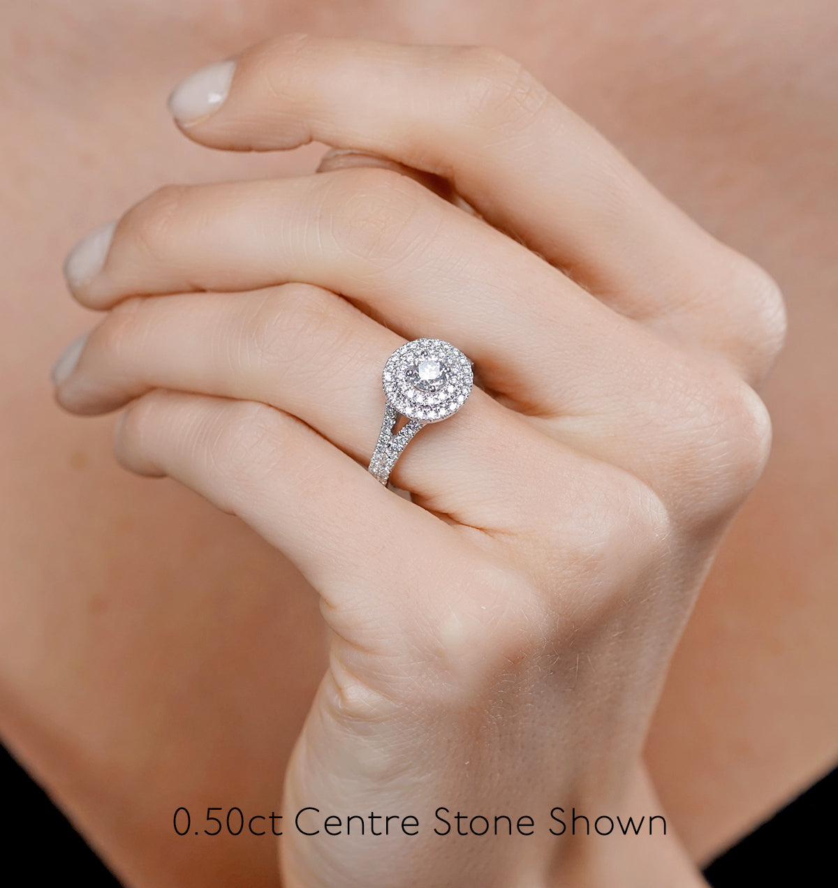 Camilla GIA Diamond Halo Engagement Ring in 18K Gold 2.15ct G/VS1