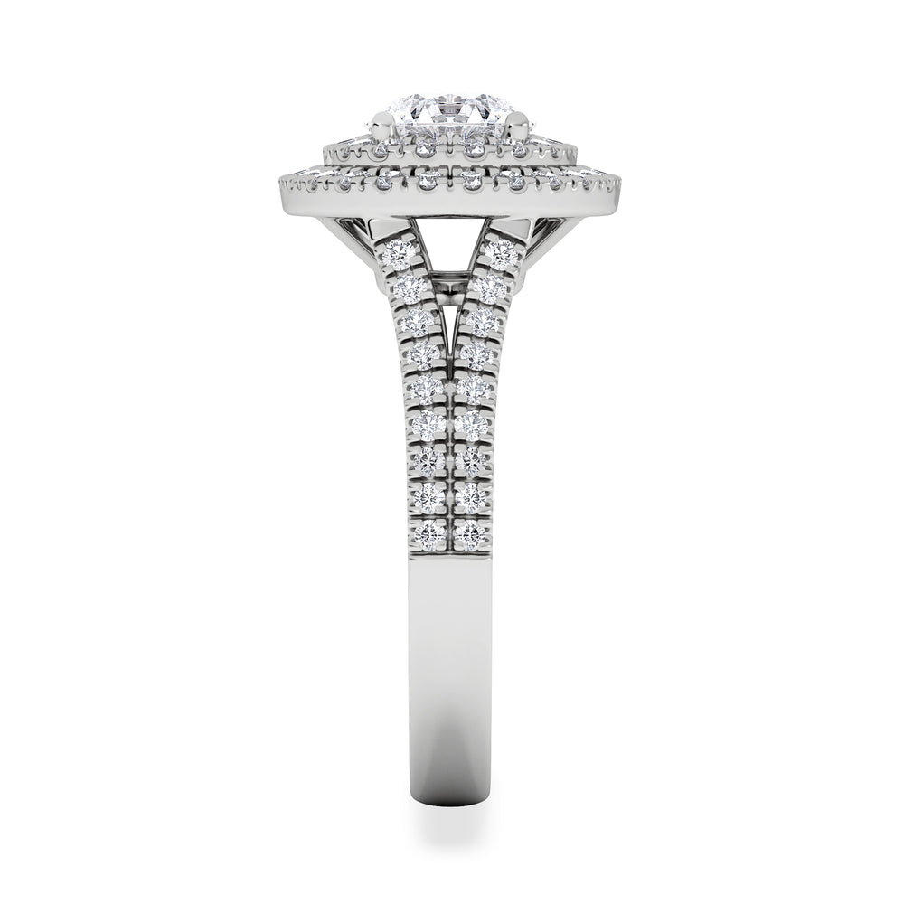 Camilla GIA Diamond Halo Engagement Ring in Platinum 2.15ct G/VS2