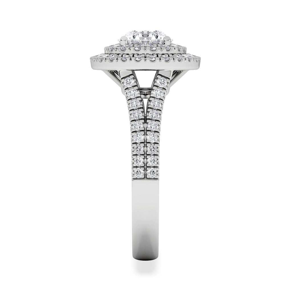 Camilla GIA Diamond Halo Engagement Ring in Platinum 2.15ct G/VS2