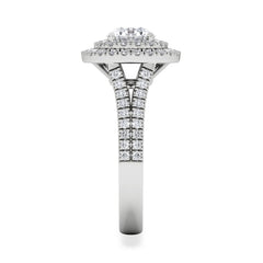 Camilla GIA Diamond Halo Engagement Ring in Platinum 2.15ct G/VS2