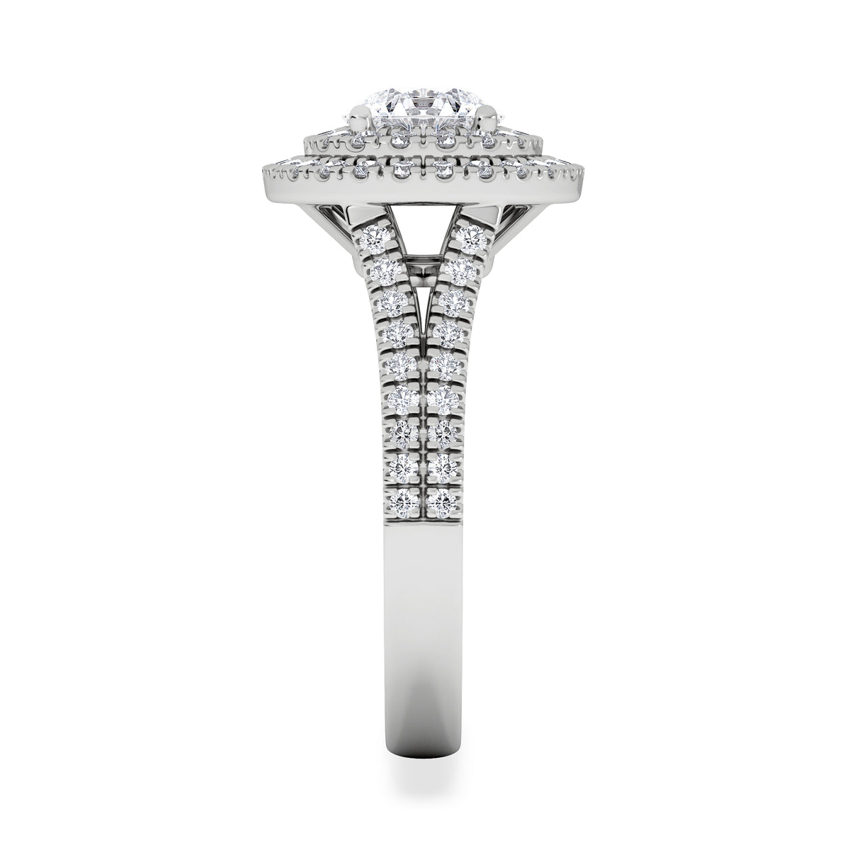Camilla GIA Diamond Halo Engagement Ring in Platinum 2.15ct G/VS2