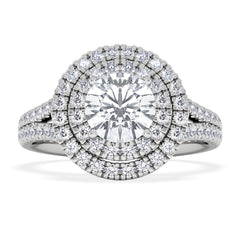 Camilla GIA Diamond Halo Engagement Ring in Platinum 2.15ct G/VS2