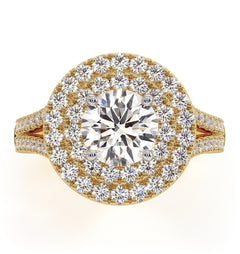 Camilla GIA Diamond Halo Engagement Ring in 18K Gold 2.15ct G/VS1