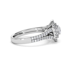 Camilla Diamond Halo Engagement Ring in Platinum 1.15ct G/SI2