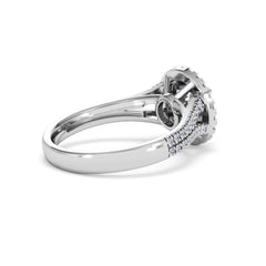 Camilla Diamond Halo Engagement Ring 18K White Gold 1.15ct G/SI2