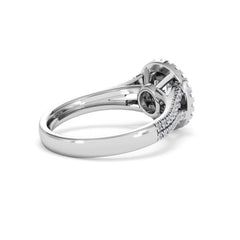 Camilla Diamond Halo Engagement Ring 18K White Gold 1.15ct G/SI2