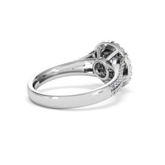 Camilla Diamond Halo Engagement Ring 18K White Gold 1.15ct G/SI2
