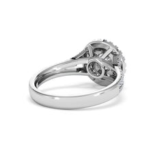 Camilla Diamond Halo Engagement Ring 18K White Gold 1.15ct G/SI2