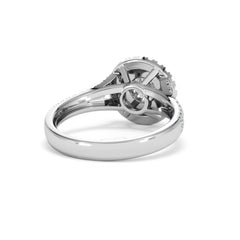 Camilla Diamond Halo Engagement Ring 18K White Gold 1.15ct G/SI2