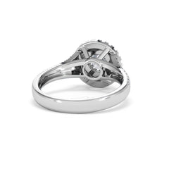 Camilla Diamond Halo Engagement Ring 18K White Gold 1.15ct G/SI2