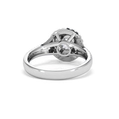 Camilla Diamond Halo Engagement Ring 18K White Gold 1.15ct G/SI2