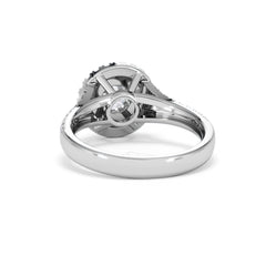 Camilla Diamond Halo Engagement Ring 18K White Gold 1.15ct G/SI2
