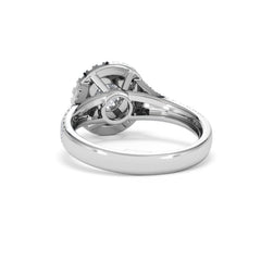 Camilla Diamond Halo Engagement Ring 18K White Gold 1.15ct G/SI2