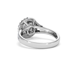 Camilla Diamond Halo Engagement Ring 18K White Gold 1.15ct G/SI2