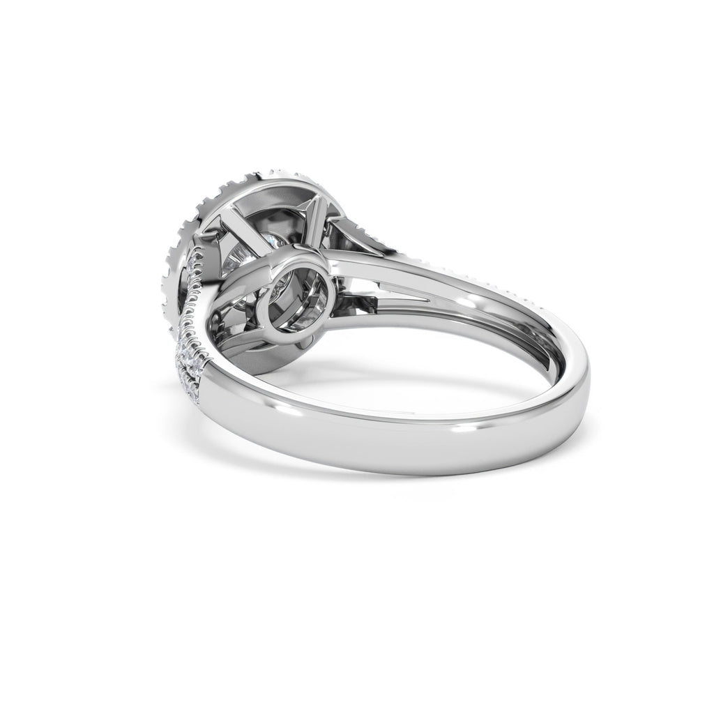 Camilla Diamond Halo Engagement Ring in Platinum 1.15ct G/SI2