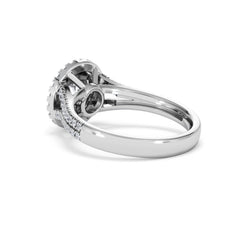 Camilla Diamond Halo Engagement Ring 18K White Gold 1.15ct G/SI2