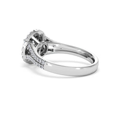 Camilla Diamond Halo Engagement Ring in Platinum 1.15ct G/SI2