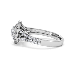 Camilla Diamond Halo Engagement Ring 18K White Gold 1.15ct G/SI2