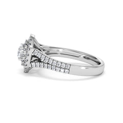 Camilla Diamond Halo Engagement Ring in Platinum 1.15ct G/SI2